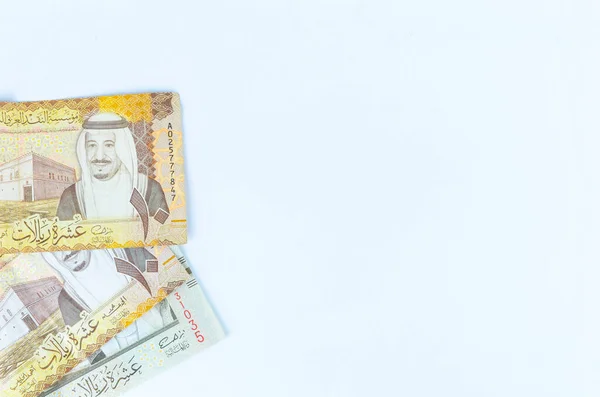 Arabia Saudyjska Pieniądze Miejsca Kopiowania — Zdjęcie stockowe