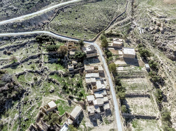 Aerial View Village Dana Its Surroundings Edge Biosphere Reserve Dana — Foto Stock