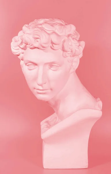Pink background of David sculpture Giuliano de\' Medici