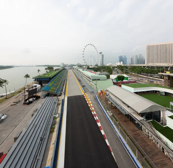 Singapore Formula One Circuit Cityscape Sunrise — Stockfoto