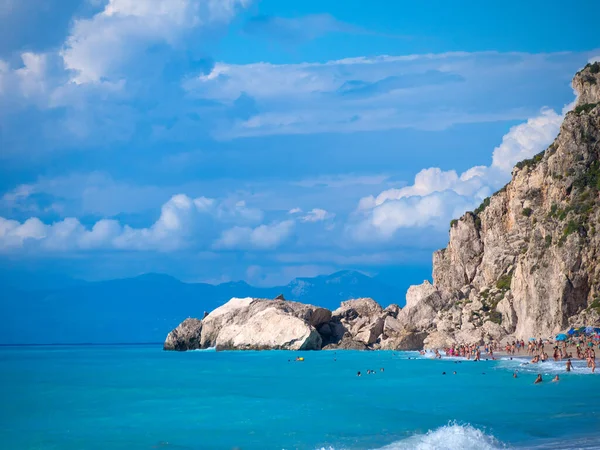 Παραλία Κάθισμα Λευκάδα Ελλάδα — Φωτογραφία Αρχείου