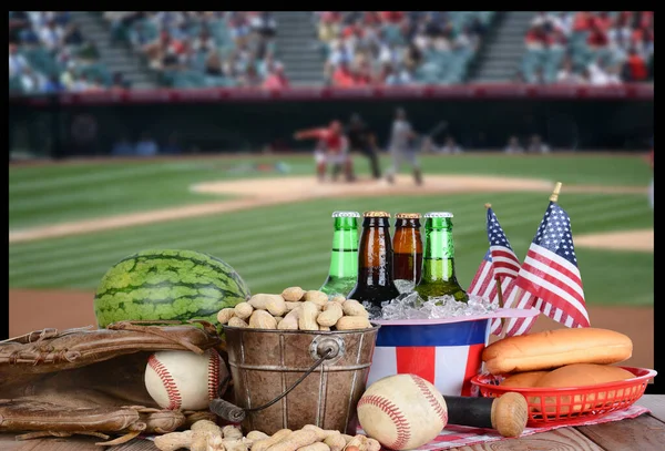 Big Screen Baseball Game — Stock Photo, Image