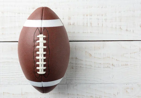 American Football White Wood Table — Stock Photo, Image