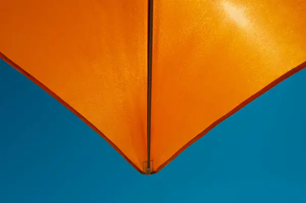 Orange Umbrella Sky Background — Stock Photo, Image
