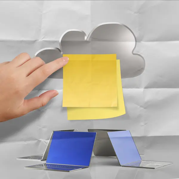 Koncepcja Przetwarzania Chmurze Ilustracja — Zdjęcie stockowe