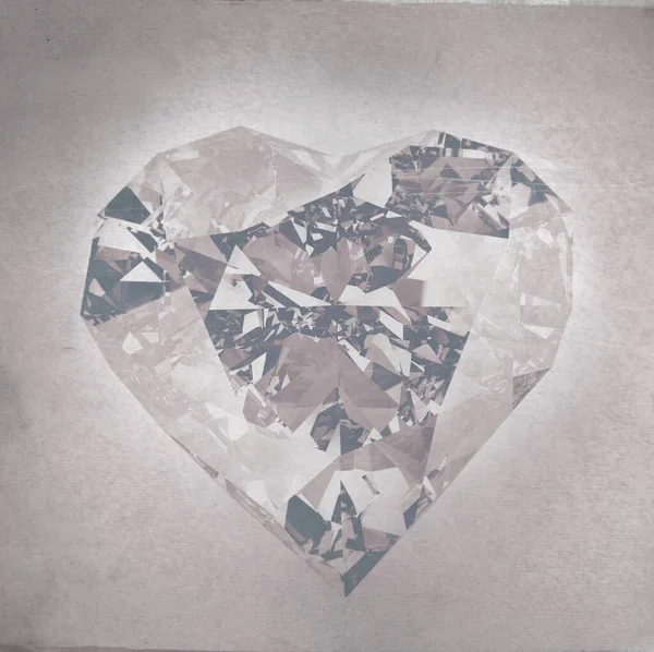 Diamante Precioso Lujo Forma Corazón — Foto de Stock