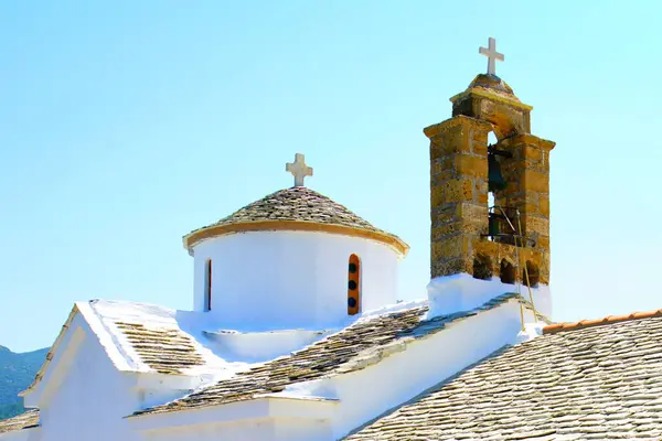 Kerken Van Skopelos Achtergrond Bekijken — Stockfoto