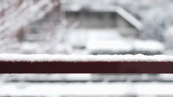 Snö Ledstång — Stockfoto