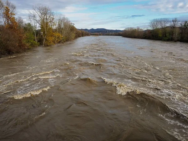 Large River Flood — Stock Photo, Image