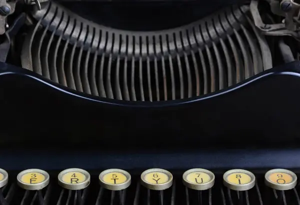 Old Typewriter Closeup Background View — Stock Photo, Image