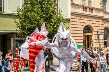Uluslararası tiyatro festivalinde Almanya 'dan bukalemunlar dans ediyor. 