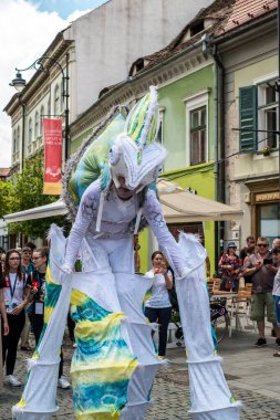 Uluslararası tiyatro festivalinde Almanya 'dan bukalemunlar dans ediyor. 
