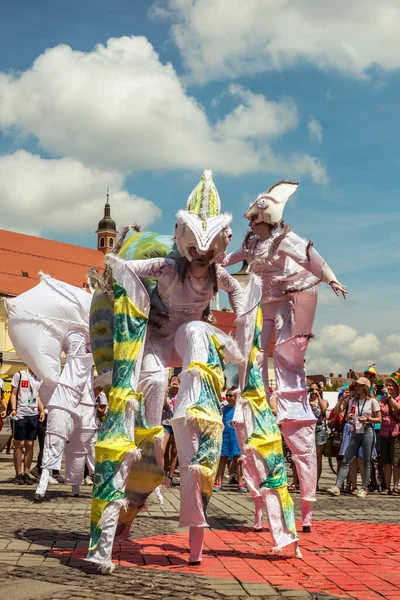 Chameleons Dansteam Från Tyskland Internationell Teaterfestival — Stockfoto
