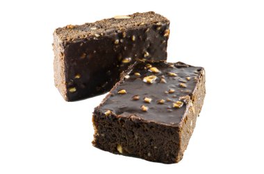 Brownie beyaz zemin üzerine