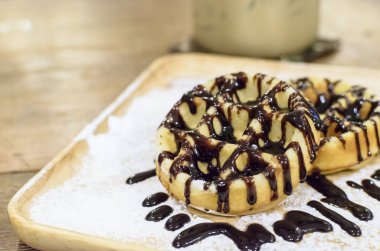 Waffle Çikolatası, kapat. 