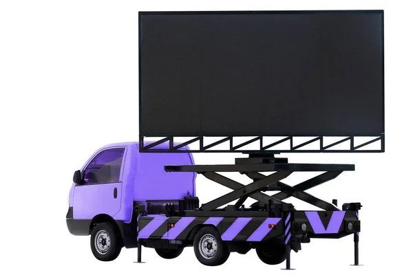 Cartelera Panel Del Led Del Color Púrpura Del Coche Para — Foto de Stock