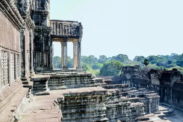 View Main Temple Angkor Wat — Stock Photo, Image