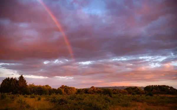 Rainbow Sunset Landscape Scenic View — Stock Photo, Image