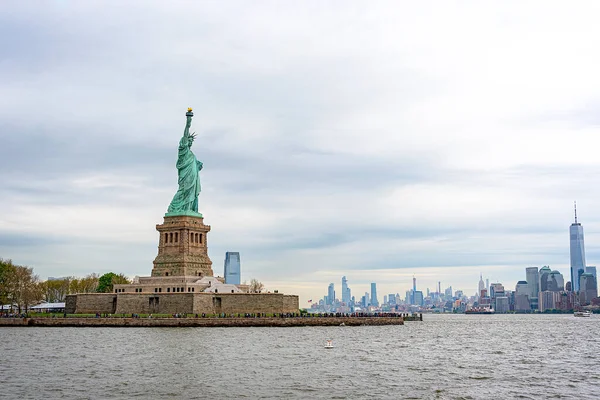 Statue Liberty Ellis Island Usa — Stock Photo, Image