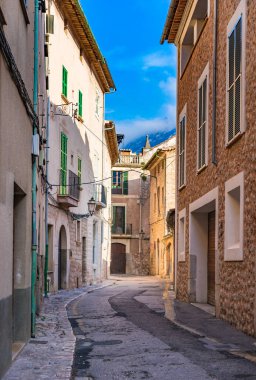 Mallorca, İspanya 'daki eski Akdeniz kasabası Soller