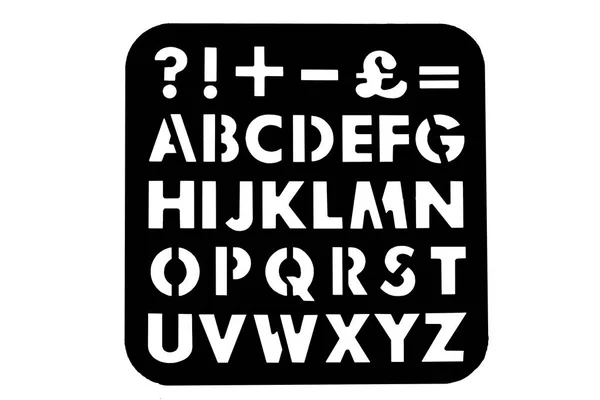 アルファベットのステンシル形状セット — ストック写真