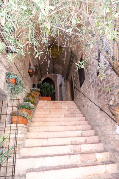 Architektur Der Straßen Und Gebäude Historischen Zentrum Von Assisi — Stockfoto