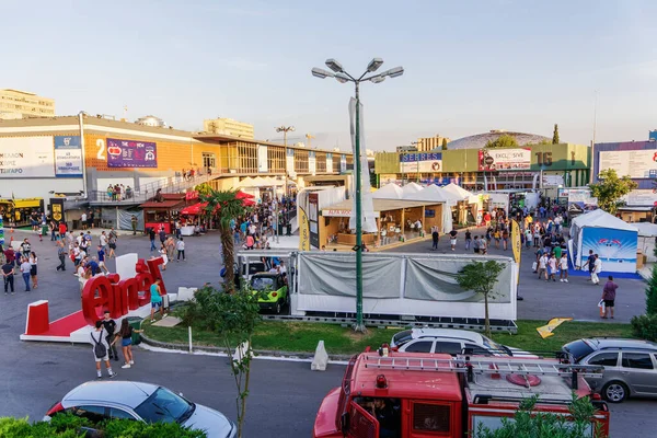 Thessaloniki Greece 83Rd International Fair Pavilions Crowd — Stock Photo, Image