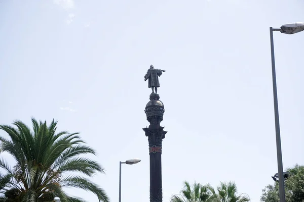 Kolumbus Monument Barcelona Tagesansicht — Stockfoto