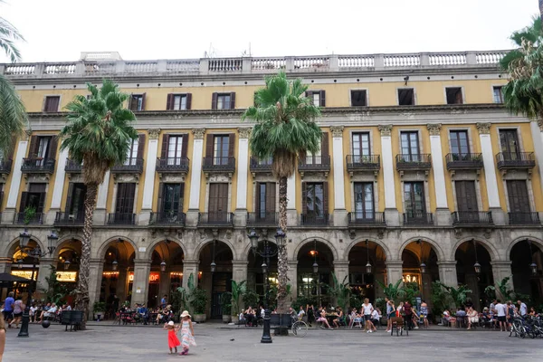 Barcelona Spanien Placa Reial Royal Plaza — Stockfoto