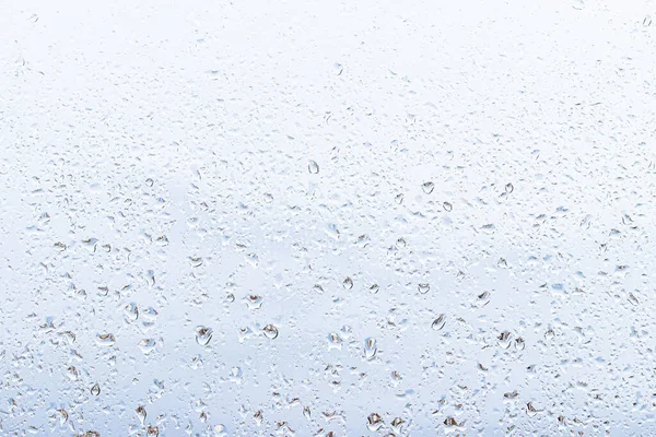 Капли Дождя Поверхности Оконных Стекол Облачным Небом Естественный Фон Дождевых — стоковое фото