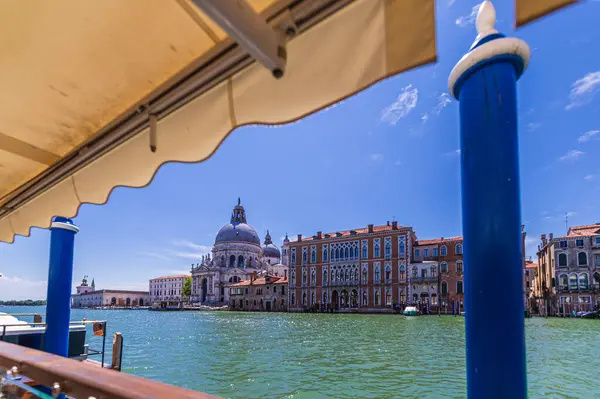 Outdoor Terrace Overlooking Grand Canal Venice — Stock Photo, Image