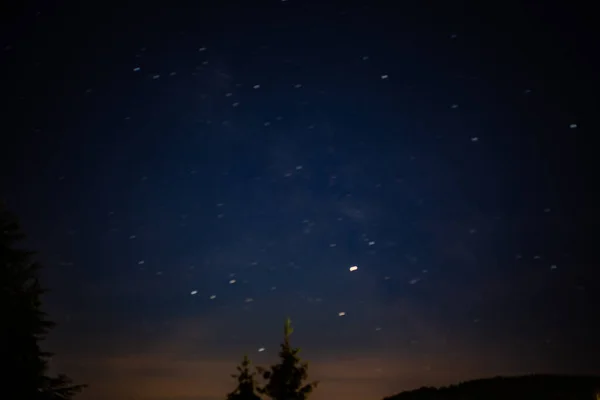Cielo Azul Nocturno Con Estrellas — Foto de Stock