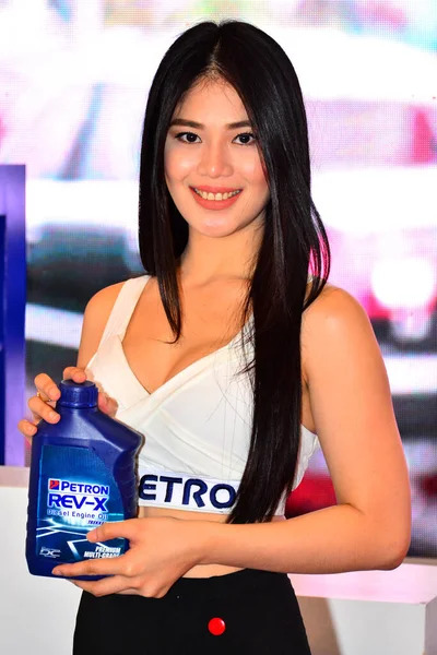 Petron Female Model Manila International Auto Show Pasay — Stock Photo, Image