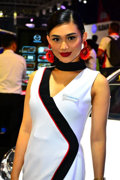 Mazda Vrouwelijk Model Manilla International Auto Show Pasay — Stockfoto