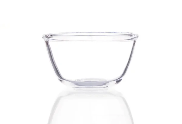 Vidro Transparente Isolado Sobre Fundo Branco — Fotografia de Stock