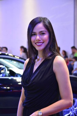 Hyundai female model at Manila International Auto Show in Pasay