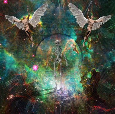 Yaşam ve Ölüm, kavramsal soyut çizimler