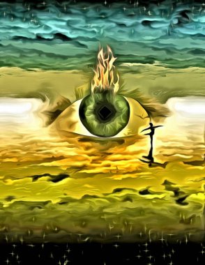 soyut hayal gücü arka planı, mistik tasarım