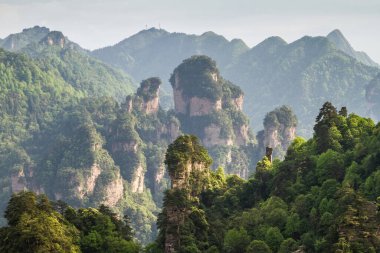 Zhangjiajie Ulusal Parkı manzaralı