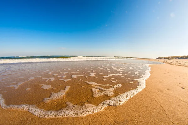 Lonesome Beach Baltic Sea Blue Sky Surf — Stock Photo, Image