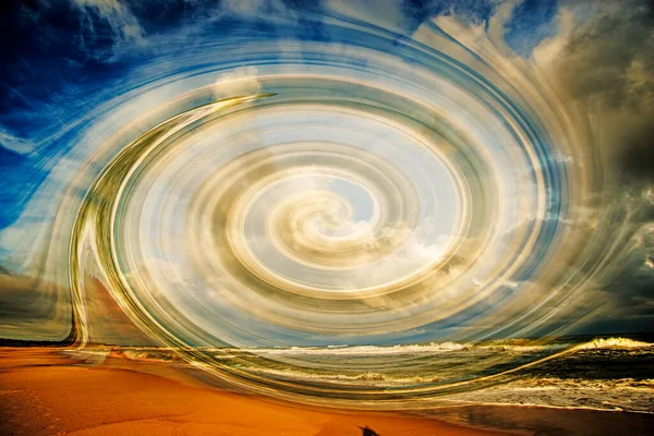 Beach Baltic Sea Whirl Wind — Stock Photo, Image
