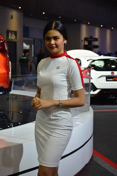 Kvinnlig Modell Philippine International Motor Show Pasay — Stockfoto