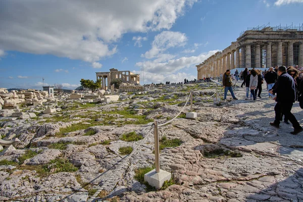 Athens Greece Feb 2020 Erecteion Known Temple — Stock Photo, Image