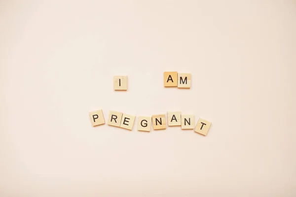 Inscription Pregnant — Stock Photo, Image