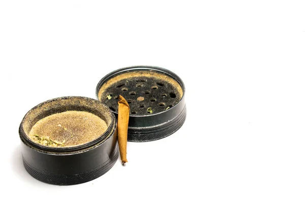 Grinder Smoked Marijuana Cigar Next — Stock Photo, Image