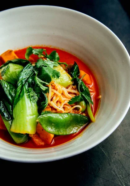 Vegetable Noodle Soup Paprika — Stock Photo, Image