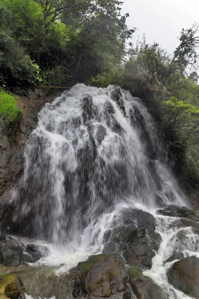 Waterfall Rock Mountain River Motion Water Fall — Foto Stock