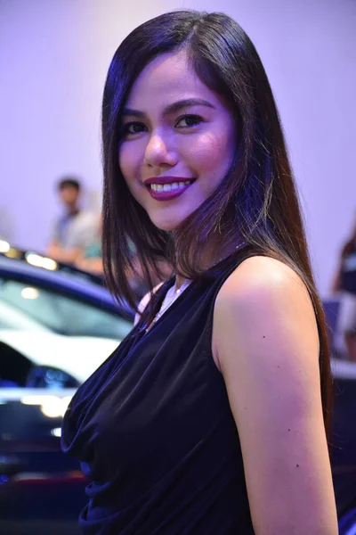 Hyundai Kobieta Model Manila International Auto Show Pasay — Zdjęcie stockowe