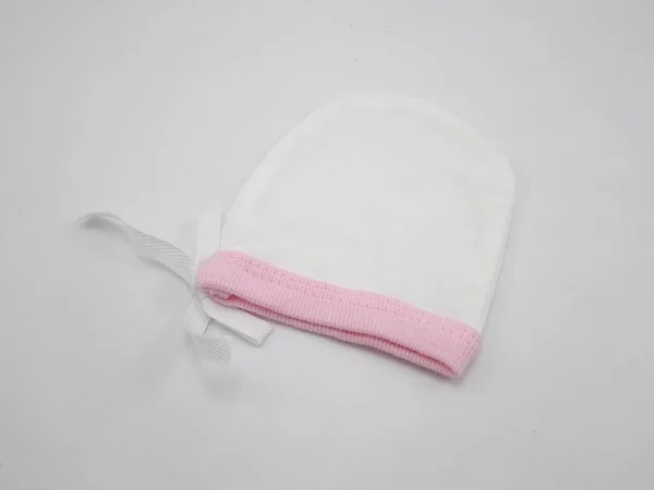 White Fabric Mitten Newborn Baby — Stock Photo, Image