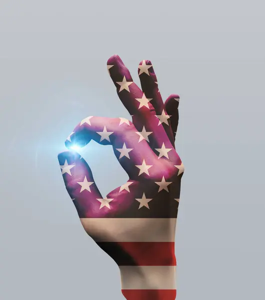 Amerika Handgest — Stockfoto